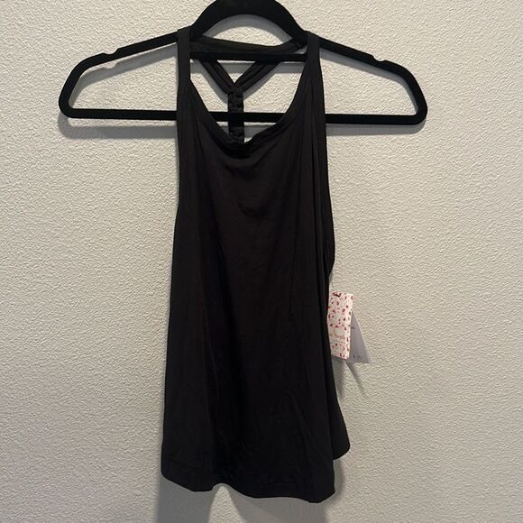 Free People Movement‎ black Carbon Strappy Back Tank Top NWT Sz XS - Picture 2 of 8